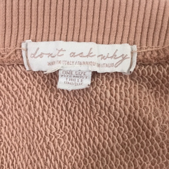Cozy pink open back sweatshirt (made in Italy) - Picture 3 of 5